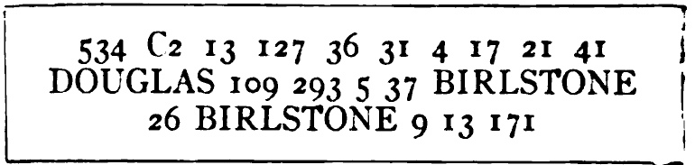 534 C2 13 127 36 31 4 17 21 41 DOUGLAS 109 293 5 37 BIRLSTONE 26 BIRLSTONE 9 13 171